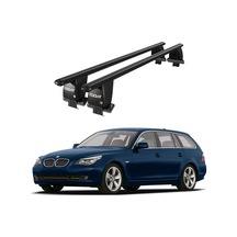 Royal Bmw 5 Series 2003 - 2010 Uyumlu Siyah Kilitli Ara Atkı Port Bagaj Tavan Barı