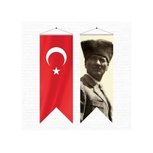Atatürk Posteri Ve Türk Bayrağı Kırlangıç 50x150 Cm -3 Tek Ebat