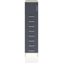 Hyperion Dolap Tek Raflı 8 Çekmeceli Tek Kapaklı 44x44x182 Aytaşı-antrasit Aytası
