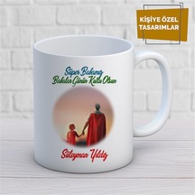 Kişiye Özel İsim Yazılabilir Süper Babamız Babalar Günün Kutlu Olsun Kupa Bardak Çok Renkli