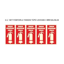 Fosforlu Yangın Söndürücü Levhası 5 Li Set