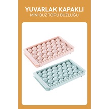 33 Gözlü Yuvarlak Kapaklı Mini Buz Topu Yapma Kalıbı Pratik Hazneli Buzluk Plastik Diğer