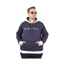 Moc Grande Mocgrande Büyük Beden Kapüşonlu 3ip Sweat Beauty 25714 Lacıvert Lacivert