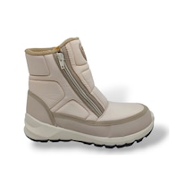 Scooter 7449 Kadın Krem Fermuarlı Su Geçirmez Watertight Kar Botu Krem