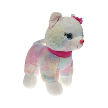 Peluş 30 cm Pembe Tokalı Kedi