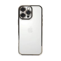 Newface - 187 - İphone 16 Pro Max Kılıf Razer Lensli Silikon - - Edntrend - Titanyum Gri