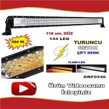 Off Road Led Bar Turuncu-Beyaz Düz Model 3 Sıra 110 Cm 144 Led (462100748)