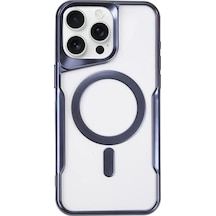 Newface  Apple  Uyumlu iPhone 14 Pro Max Kılıf Boyi Magsafe Silikon Kapak - Lacivert
