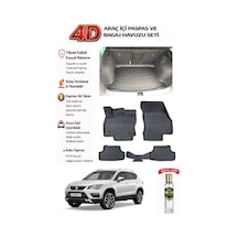 Seat Ateca 4x2 2026 Model Araca Özel Kokusuz Paspas Takımı +çift Kulak Bagaj Havuzu