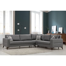 Kristal 3+köşe+2 Köşe Takımı Koyu Gri