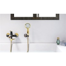 Creavit Eg2500 S Elegant Banyo Bataryası Siyah Altın+El Duşu