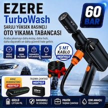 Ezere Turbowash Şarjlı 60 Bar Yüksek Basınçlı Oto Araba Bahçe Yıkama Ve Temizleme Tabancası Makinesi- 5775 1