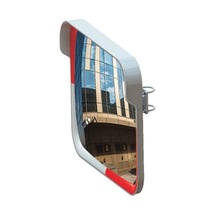 Dışbükey Otopark Aynası Güvenlik Aynası Bombeli Trafik Aynası 60x80 Cm Kare Beyaz