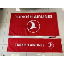 Turkısh Aırlıne Sırt Havlusu Seti Ön Ve Arka Anahtarlık Hediye