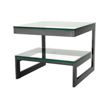 Gonca Siyah Metal / Cam Yan Sehpa