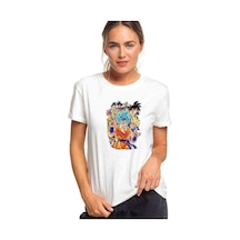 Anime Dragon Ball Baskılı Beyaz Kadın Tshirt (534308574)
