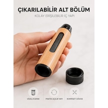 Kokusuz Dumansız Taşınabilir Cep Küllüğü 3 Uçlu Kompakt Ahşap Görünümlü Tasarım