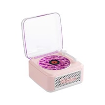 Zenvia Nostalji Mini Plak Görünümlü Radyolu Bluetooth Hoparlör 3d Ses Dalgası Retro Müzik Plak Pembe Znv2026