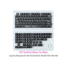 136 Tuşlu Keycaps Siyah Baskılı Karbon Fiber Dokulu 136 Tuşlu Korece Klavye Kutulu Tüm Mekanik-manyetik Klavyeler İle Uyum Sağlamaktadır.