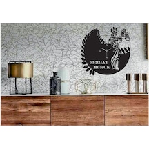 Avukat Hukuk Bürolarına Özel Adalet Dekoratif Ahşap Duvar Saati Ahşap