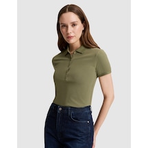 Pierre Cardin Kadın Haki Tişört Basic 50325456-vr027