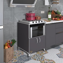 Kenzlife Ocak Dolabı Aysu Gri 85 60 57 Mutfak Modül Mini Fırın Mikrodalga Banyo Ofis
