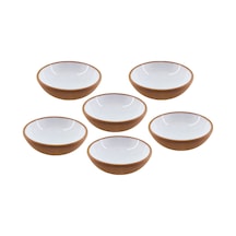 Toprak Sırlı 10cm Kase 6 Lı Takım Beyaz