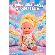 TıfılToys Sesli Oyuncak Bebek Taranabilir Saçlı Özel Standlı Roza Bebek İle Rol Yapma Oyunu 15842988