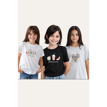 Fyk Kids Kız Çocuk Basic Baskılı T-shirt Çok Renkli