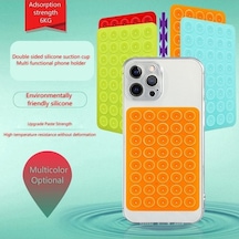 Novahub 1 Adet Sabit Ped İçin Destekli Yapışkanlı Emici Ped 40 Cep Telefonu Fikstürü İçin Çift Taraflı Silikon Emici Ped Emici Kupa Pembe Pembe