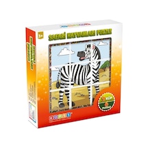 Safari Hayvanları 3d Puzzle - 9 Küp 6 Yapboz Standart