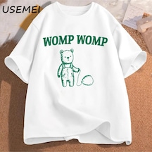 Womp Komik T Shirt Erkekler İğneleme Giyim Grafik Meme T-shirt Pamuk T Shirt Erkek Giyim Boy 3050 Beyaz