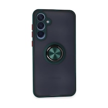 Samsung Galaxy A25 5g Kılıf Montreal Yüzüklü Silikon Kapak - Yeşil