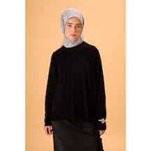 Silk Home İnce Pamuk Soft Eşarp Gümüş-antrasit Desenli Tok Duruşlu 90x90 Çok Renkli