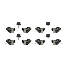Tencere Tava Sahan Yan Kulpları ve Cam Kapak Kulp Seti (4 Set) Siyah