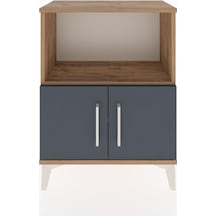 Arges Komodin Tek Raflı Tek Çekmeceli 60x30x80 Çam-antrasit Çam