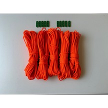 Rainbow 20 Metre x 5 Adet - Gergi Aparatlı Çadır İpi Turuncu