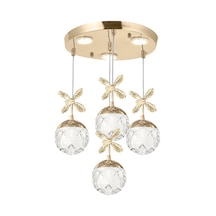 Eray Aydınlatma 2560-3+1 4lü Sarkıt Led Avize Gold