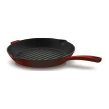 Korkmaz Casta Kırmızı Yuvarlak 28 CM Grill Döküm Tava