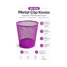 Need Tam Delikli Metal Fileli Mor Çöp Kovası - Nd-1046