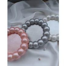 Sedefli Bubble Dekoratif Tabak Seti Takı Tabağı Pembe/gri/beyaz