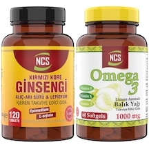 Ncs Ginseng 120 Tablet Omega 3 Balik Yaği 60 Kapsül Limon Aromali