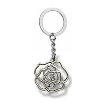 Gül Silüet Figürlü Unisex Anahtarlık Minimal, Modern Ve Romantik Tasarım