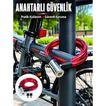 Mey İthalat 15 Mm Kalın Çelik Halat İle Bisikletiniz İçin Güvenli Koruma
