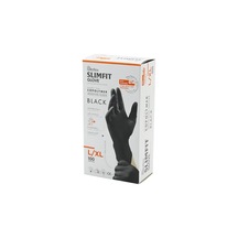 Reflex Slimfit Glove Kod-031 L-xl Siyah Pudrasız Muayene Eldiven 100lü 5615