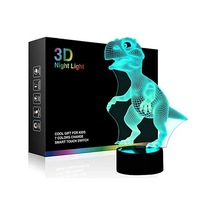 Soulader Uzaktan Kumandalı Dinozor Şekilli Led Gece Lambası Çocuk Odası Aydınlatması Siyah