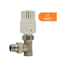 10 Adet Eca Trv4 Termostatik Köşe Radyatör Valfi Petek Vanası 602120755
