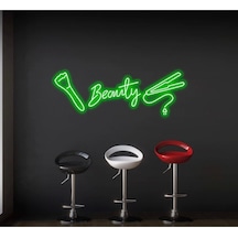 Beauty Yazılı Ve Şekilli Neon Tabela Yeşil