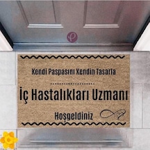 Kapı Önü Paspası Dekoratif Dijital Baskı İç Hastalıkları Uzmanı P-2519 Renkli