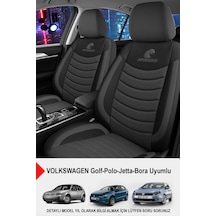 Panther Serisi Keten Kumaş Oto Koltuk Kılıfı- Volkswagen Bora-golf-jetta-polo Uyumlu Füme